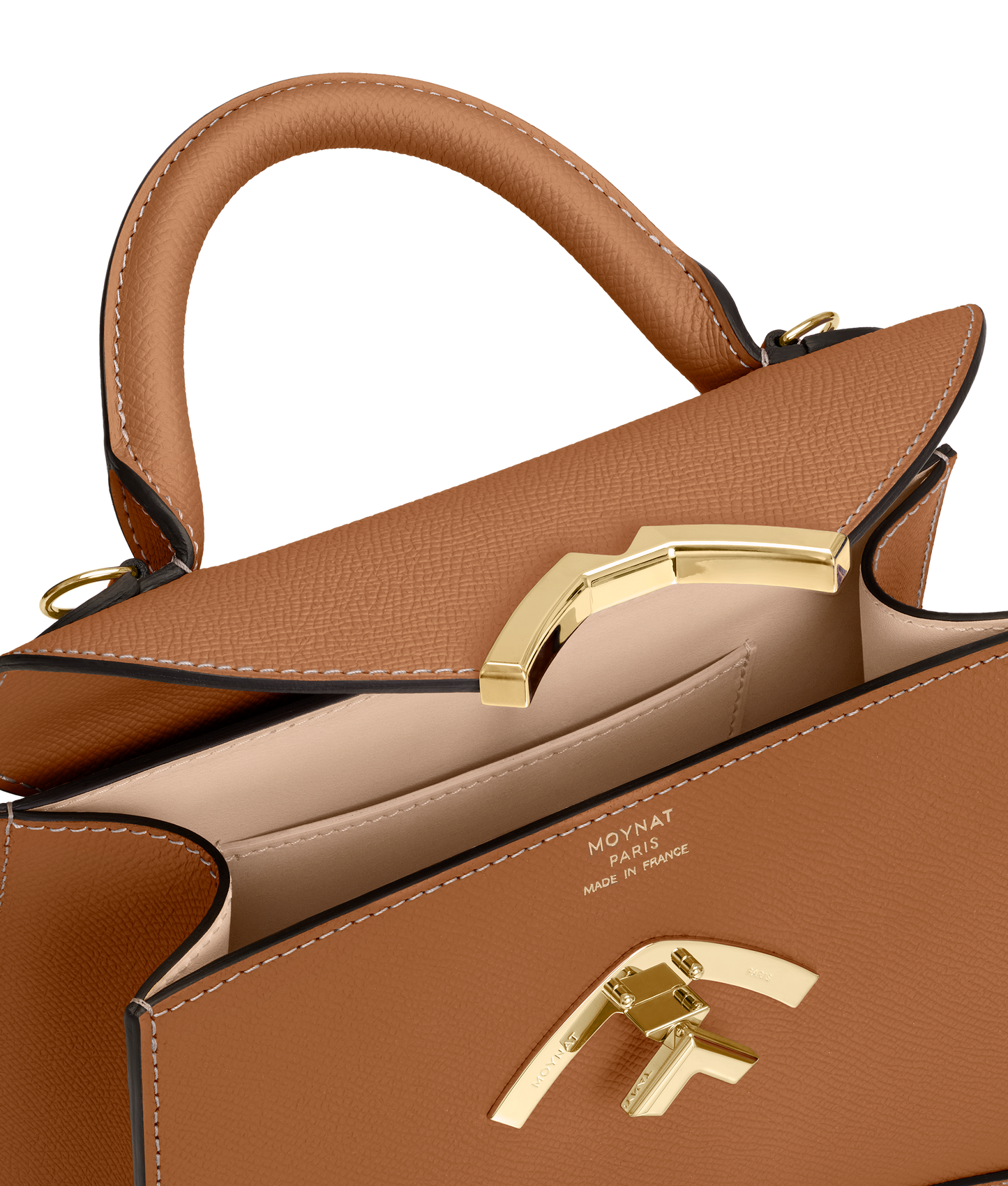 Gabrielle leather handbag Moynat Paris Grey in Leather - 25725378