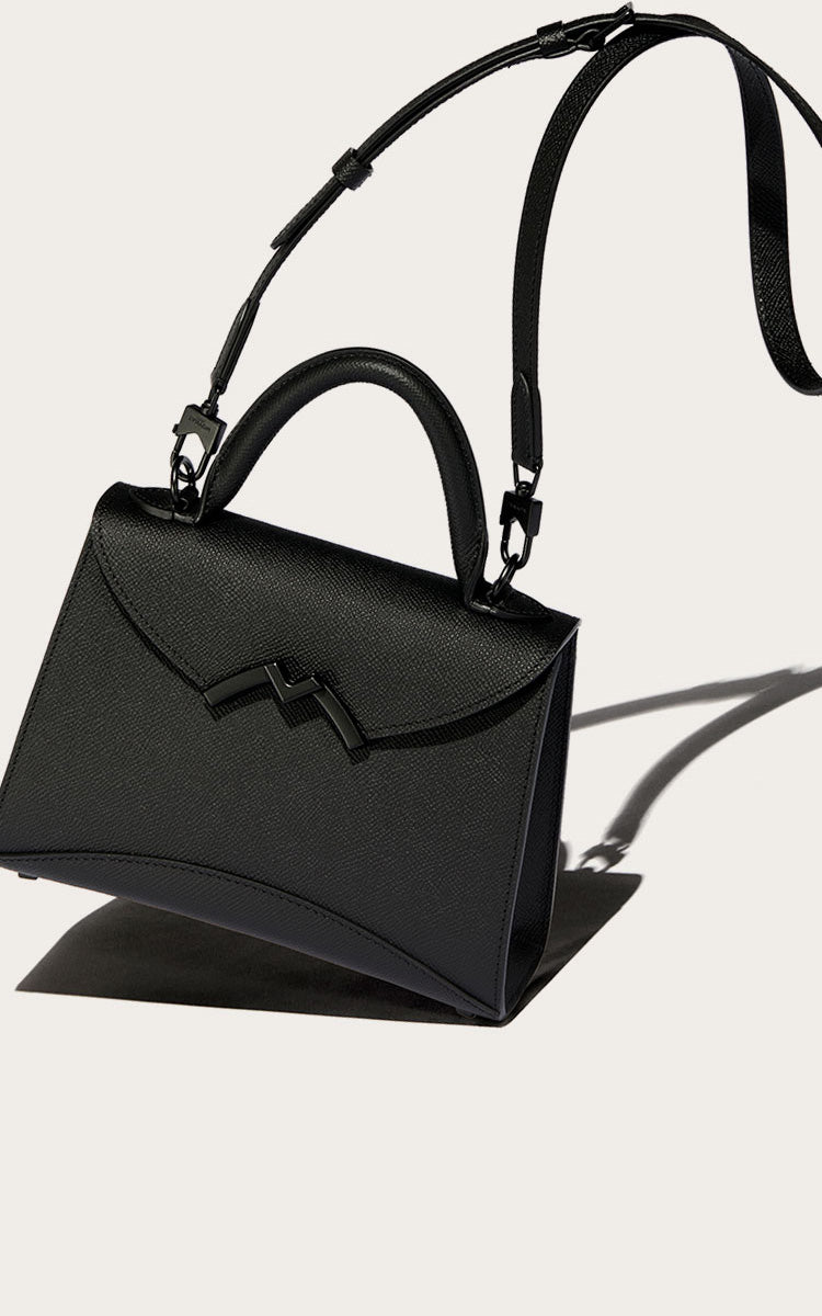 MSRP $3100+ Brand New Moynat Paris Sac Mignon Black Leather Crossbody Bag